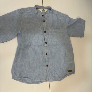 H&M Girls Blue Short Sleeve Button-Down Shirt 6.